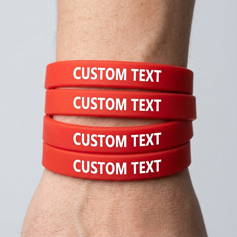 30pcs Custom Silicone Wristbands Set, Personalised Gift